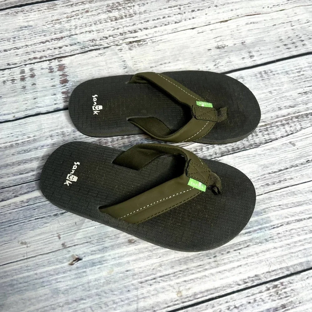 Sanuk Kids Flip Flop Yoga Sandals Comfort Summer Shoes 11/12